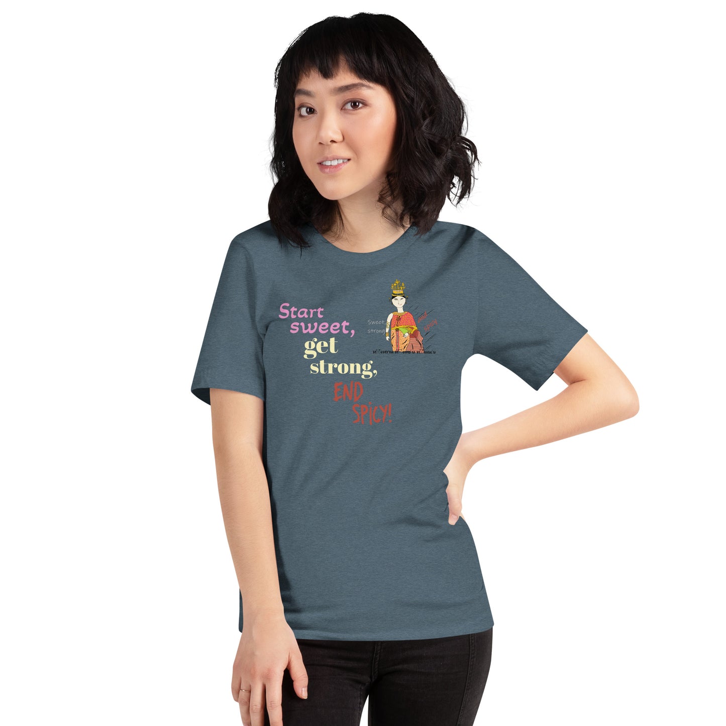 Fun Softstyle T-Shirt - Playful Thai Lady Graphic Tee | FunWearCode