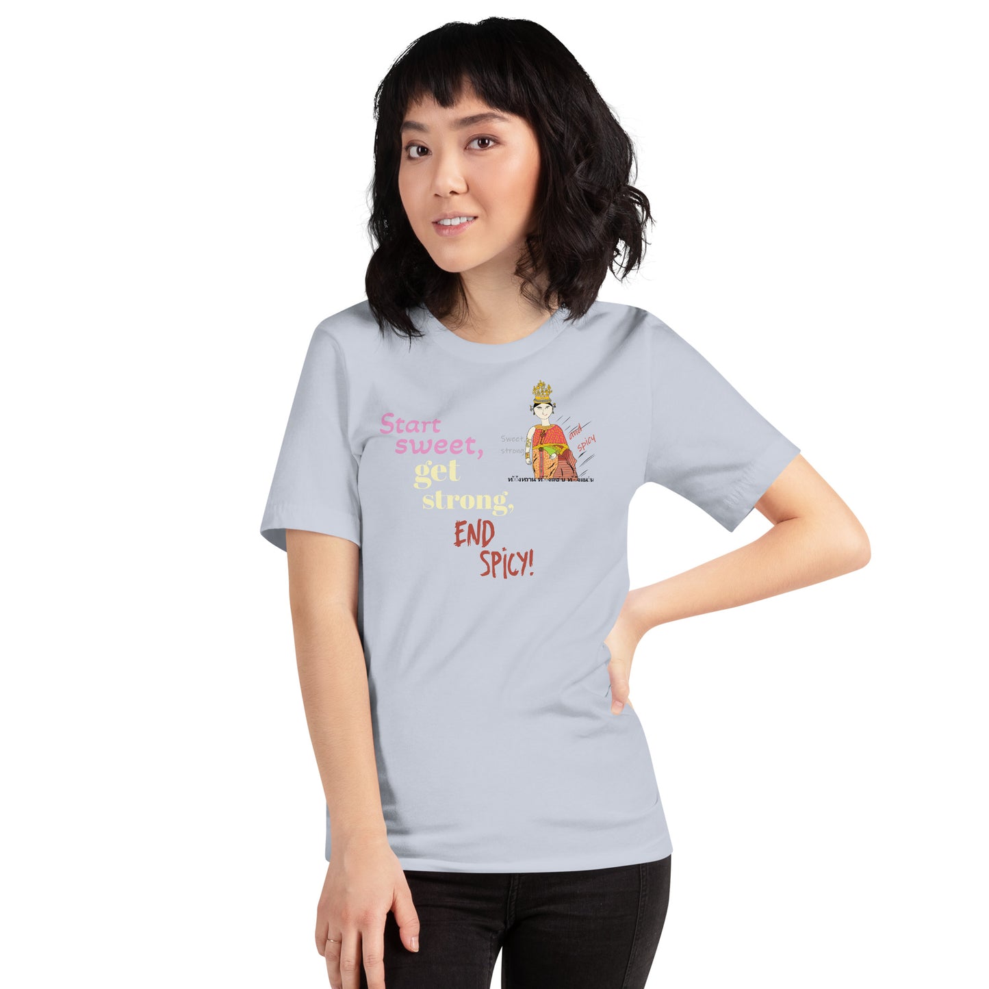 Fun Softstyle T-Shirt - Playful Thai Lady Graphic Tee | FunWearCode
