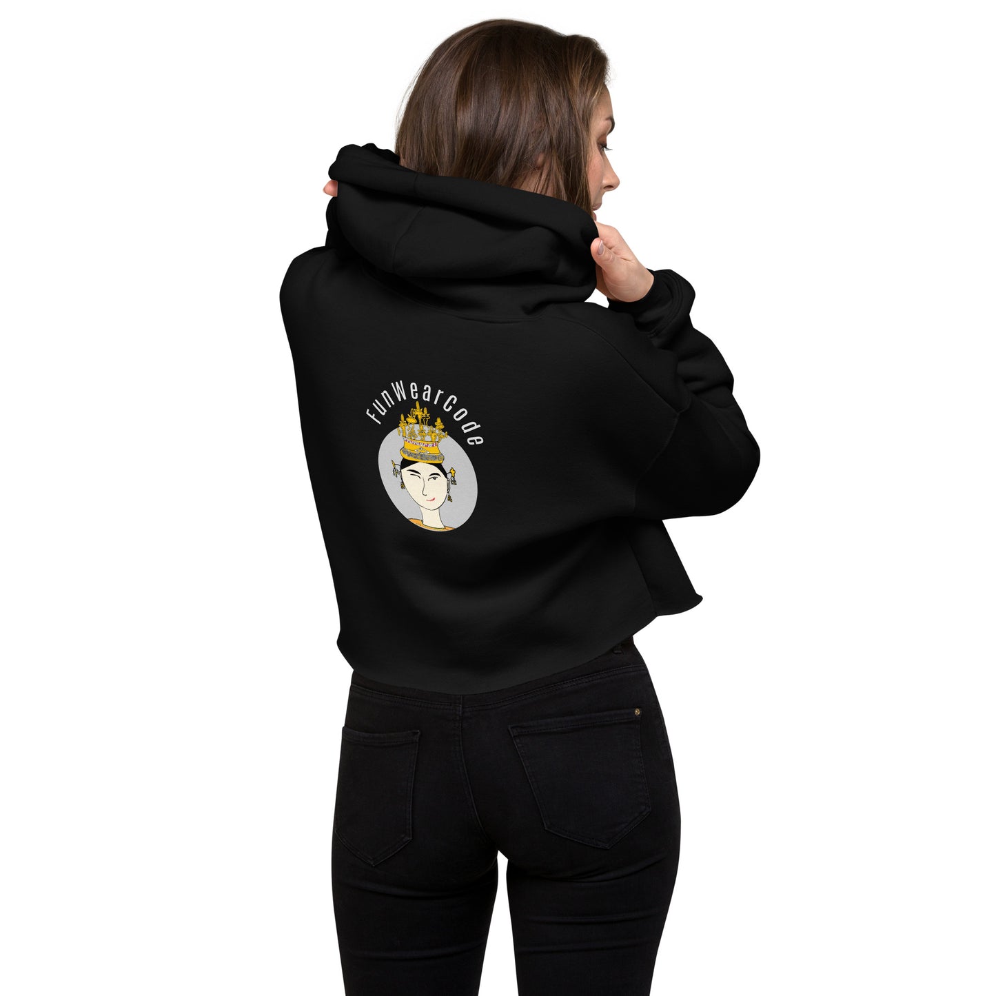 Sudadera corta moderna y acogedora para mujer: diseño tailandés icónico, atrevido y divertido | FunWearCode